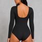 SculpStore Long Sleeve Sculpt Bodysuit | Seamless Tummy Control Thong