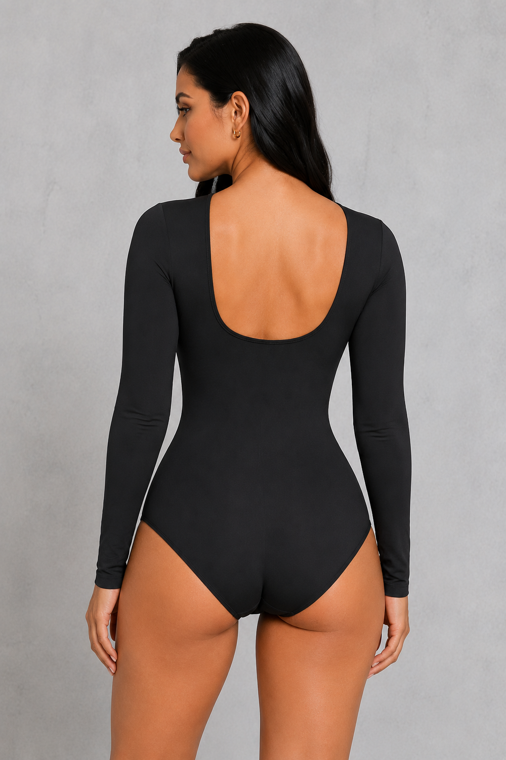SculpStore Long Sleeve Sculpt Bodysuit | Seamless Tummy Control Thong