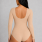 SculpStore Long Sleeve Sculpt Bodysuit | Seamless Tummy Control Thong