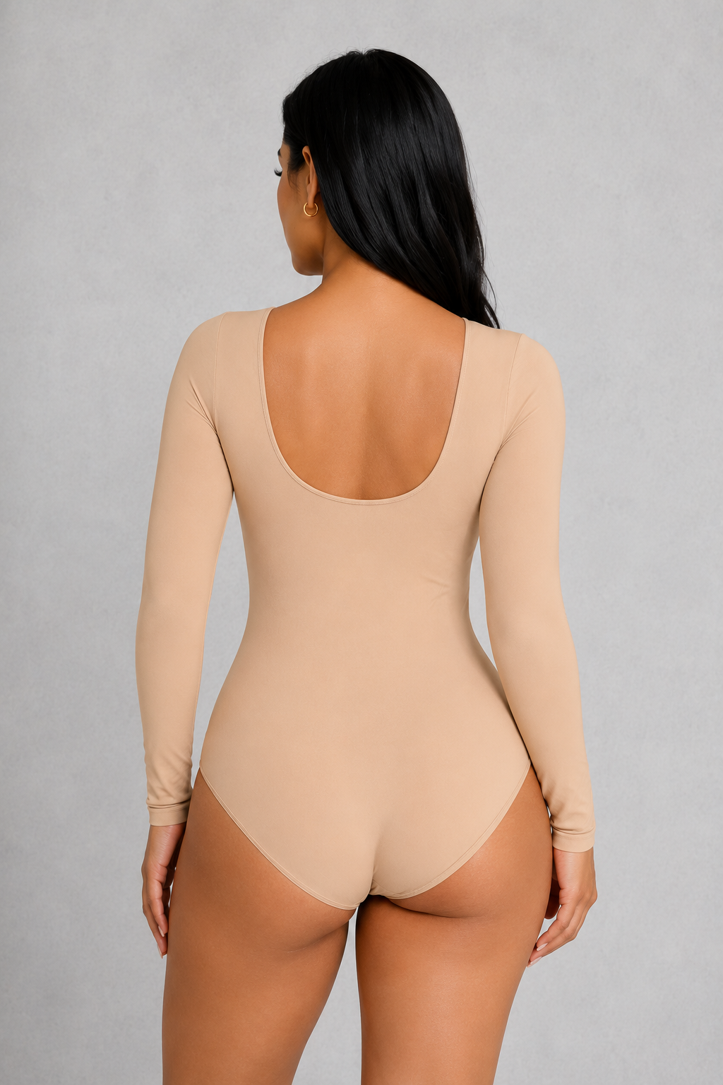 SculpStore Long Sleeve Sculpt Bodysuit | Seamless Tummy Control Thong