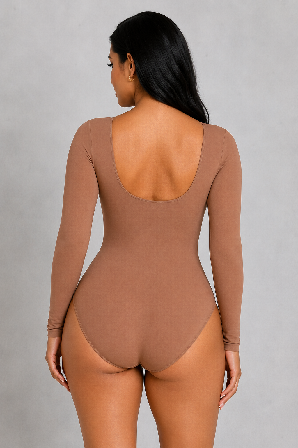 SculpStore Long Sleeve Sculpt Bodysuit | Seamless Tummy Control Thong