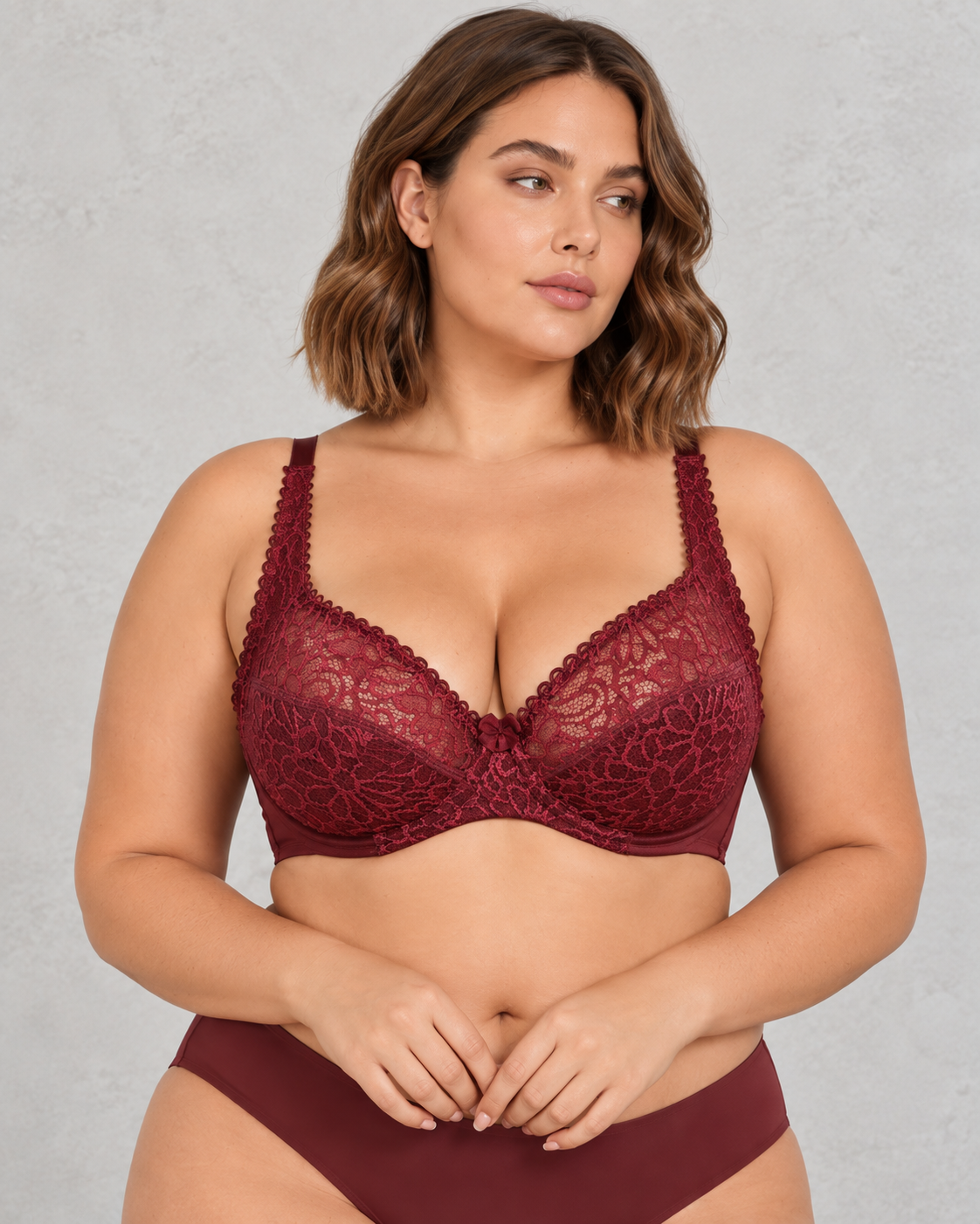 Sculp Plus Size Lace Underwired Support Bra