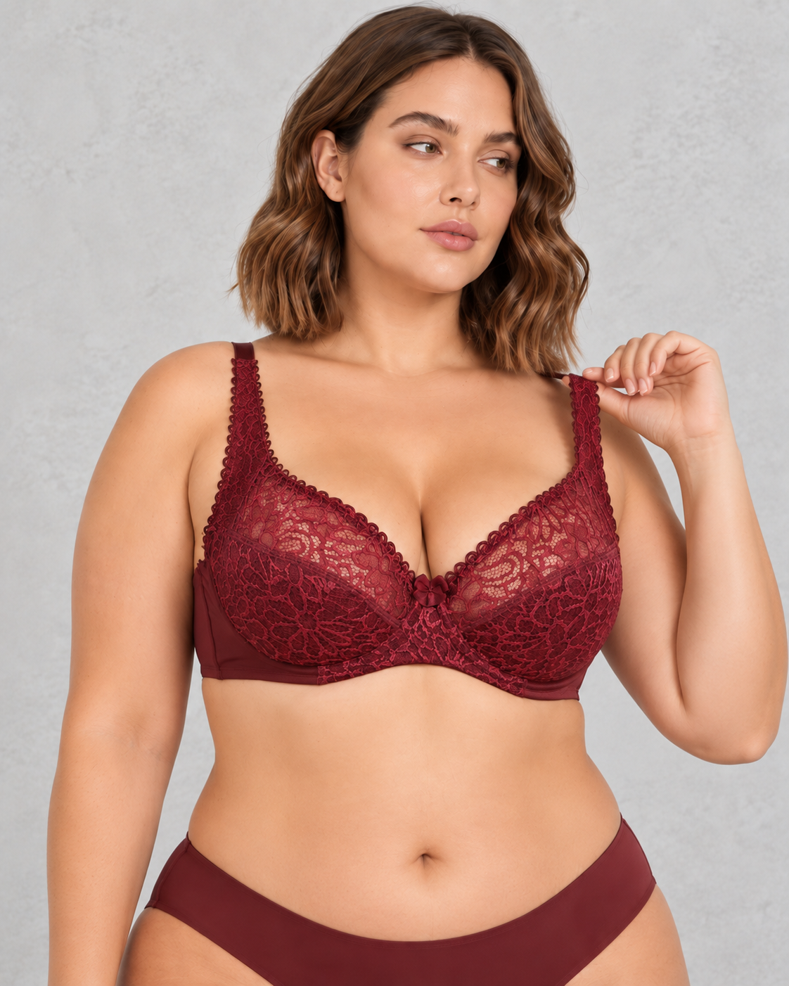 Sculp Plus Size Lace Underwired Support Bra