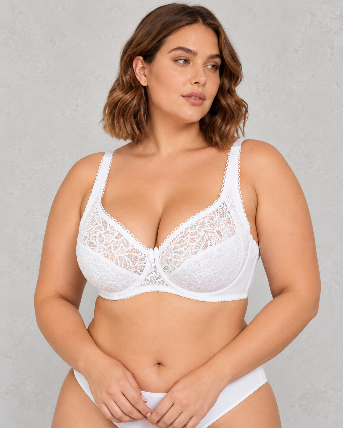 Sculp Plus Size Lace Underwired Support Bra