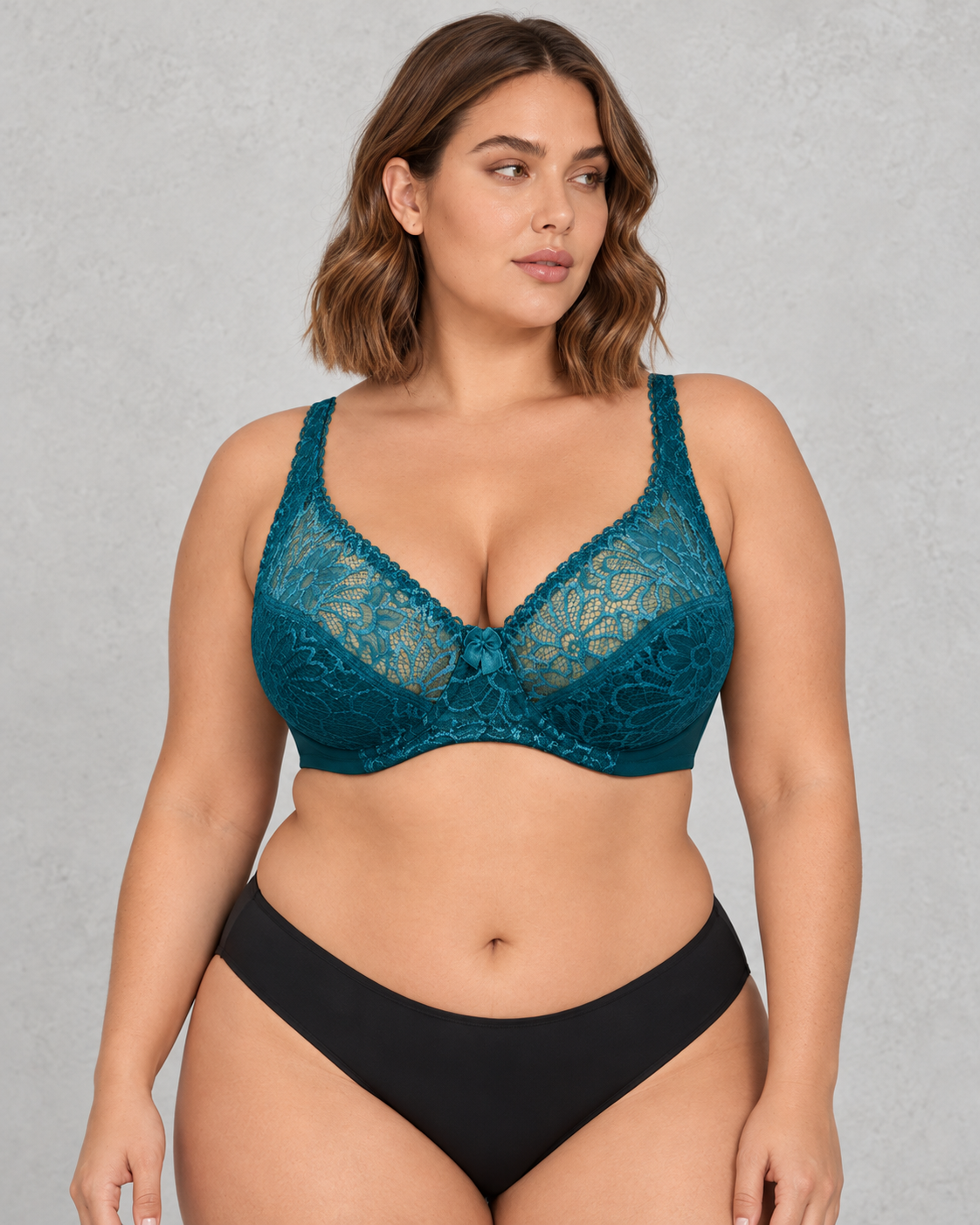 Sculp Plus Size Lace Underwired Support Bra