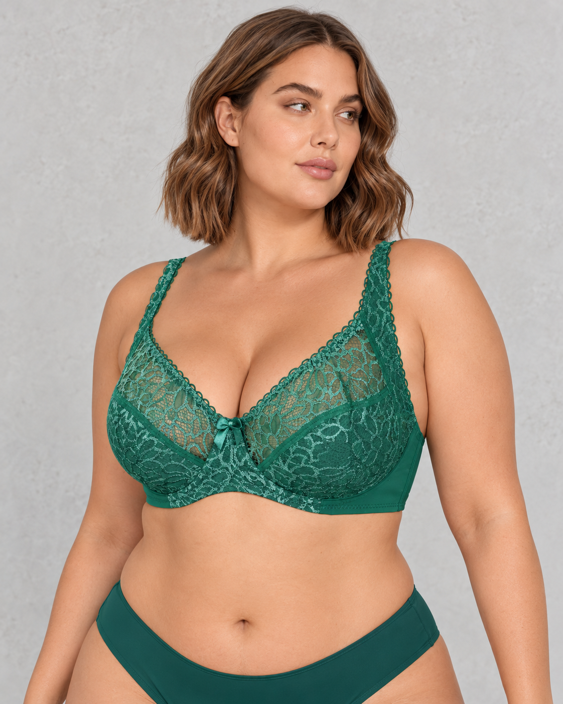 Sculp Plus Size Lace Underwired Support Bra