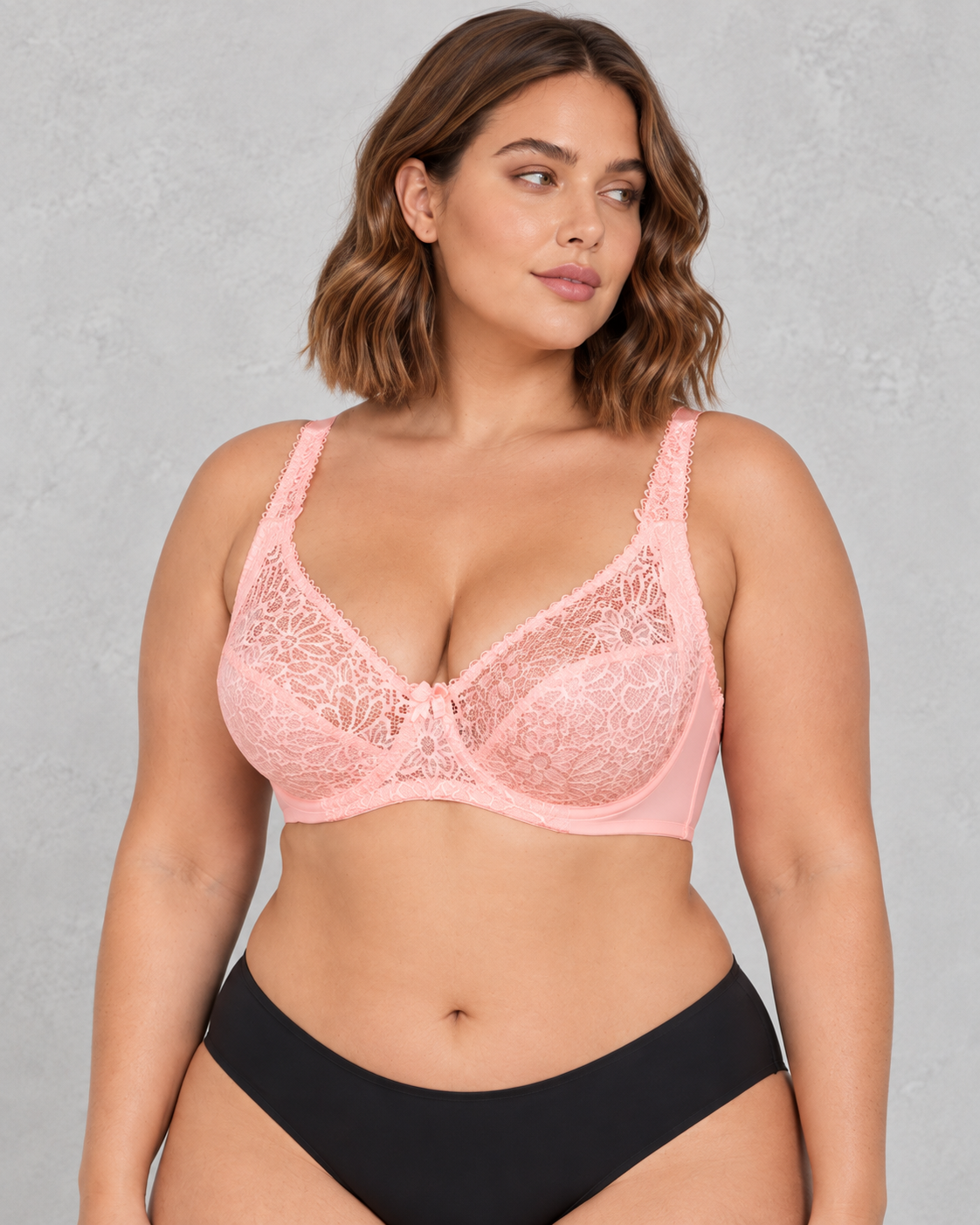 Sculp Plus Size Lace Underwired Support Bra