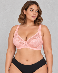 Sculp Plus Size Lace Underwired Support Bra