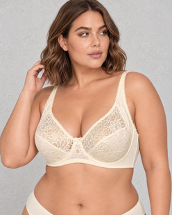 Sculp Plus Size Lace Underwired Support Bra