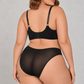 Sculp Sheer Lace Push-Up Bra & Knicker Set in Black – view 2