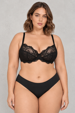 Sculp Plus Size Full-Coverage Lace Minimizer Underwire Bra