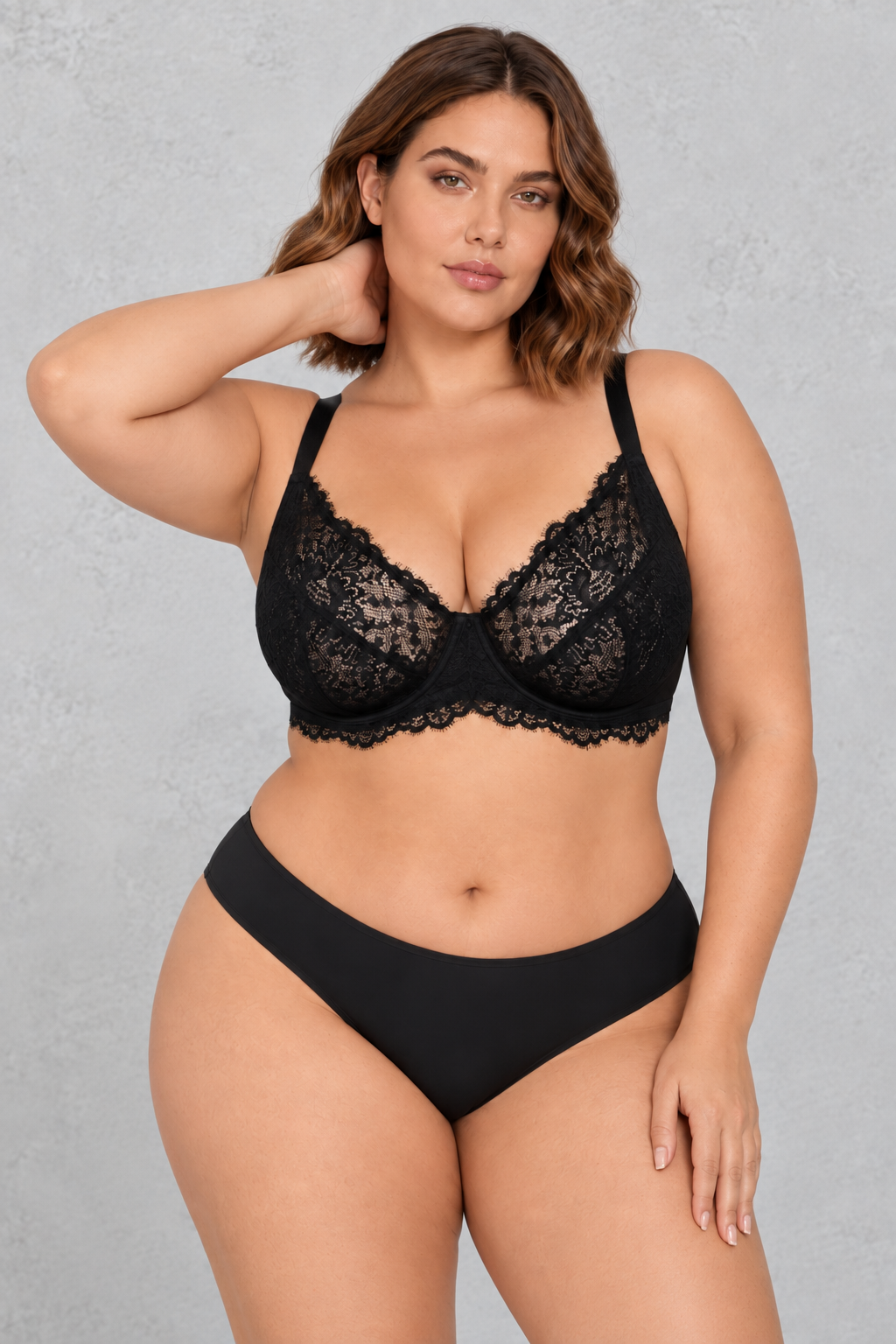 Sculp Plus Size Lace Support Bra – Full Cup Unpadded