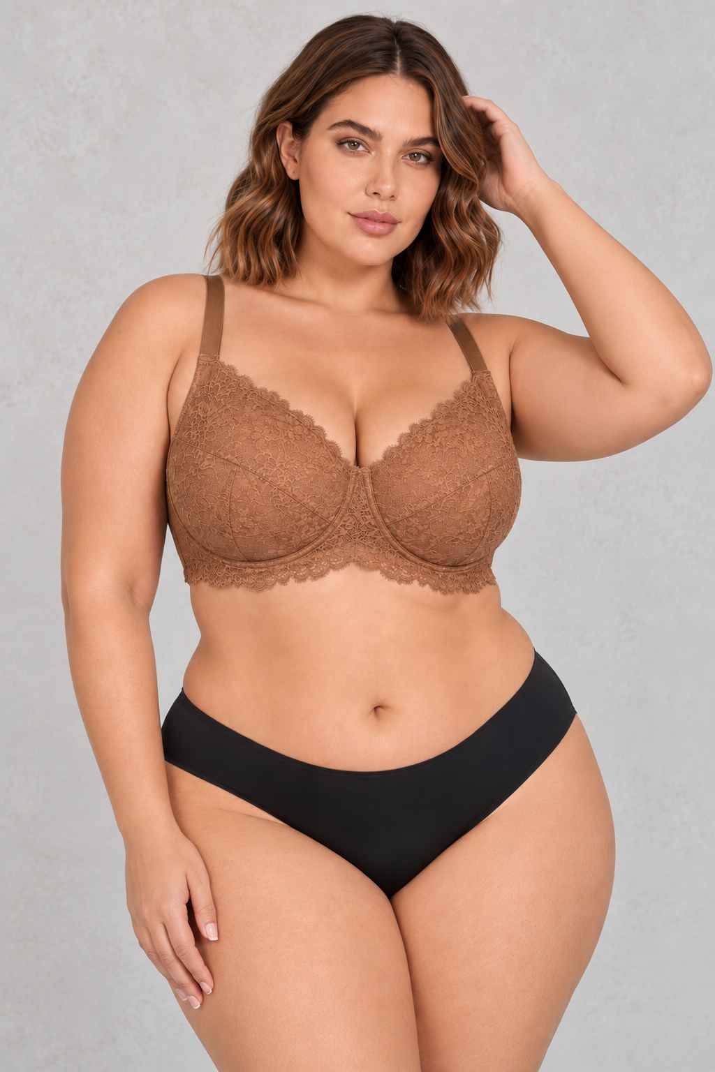 Sculp Plus Size Lace Support Bra – Full Cup Unpadded