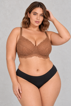 Sculp Plus Size Lace Support Bra – Full Cup Unpadded