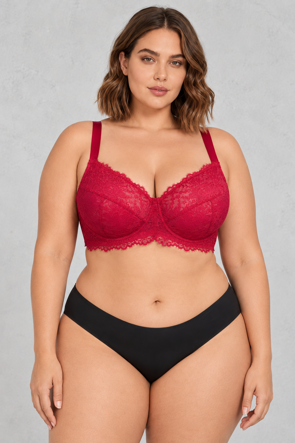 Sculp Plus Size Lace Support Bra – Full Cup Unpadded