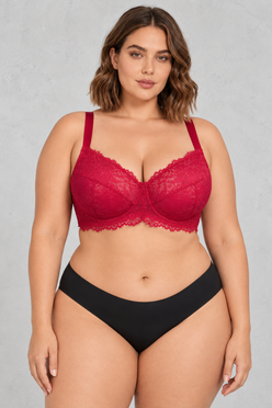 Sculp Plus Size Lace Support Bra – Full Cup Unpadded