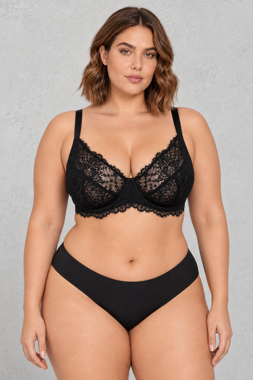 Sculp Plus Size Lace Support Bra – Full Cup Unpadded