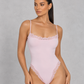 Sculp Lace Trim Spaghetti Strap Bodysuit