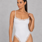 Sculp Lace Trim Spaghetti Strap Bodysuit