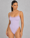 Sculp Lace Trim Spaghetti Strap Bodysuit