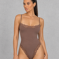 Sculp Lace Trim Spaghetti Strap Bodysuit