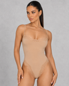 Sculp Lace Trim Spaghetti Strap Bodysuit