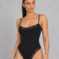 Sculp Lace Trim Spaghetti Strap Bodysuit