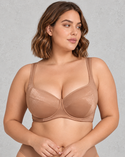 Sculp Full Bust Shimmer Balconette Underwired Bra – Lightly Padded, C–I Cups