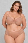 Sculp Full Coverage Mesh Minimiser Bra in Beige