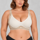 Sculp Wide-Strap Seamless Comfort Bra in Cream