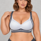 Sculp Wide-Strap Seamless Comfort Bra in Blue