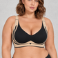 Sculp Wide-Strap Seamless Comfort Bra in Black