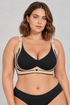 Sculp Wide-Strap Seamless Comfort Bra in Black