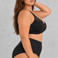 Sculp Wireless Side Support Minimiser Bra in Black – view 4