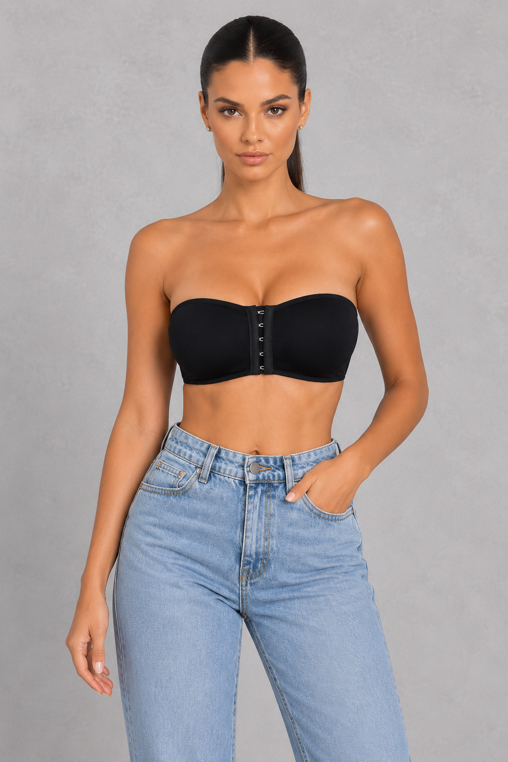 Sculp Strapless Backless Push-Up Bra with Front Closure