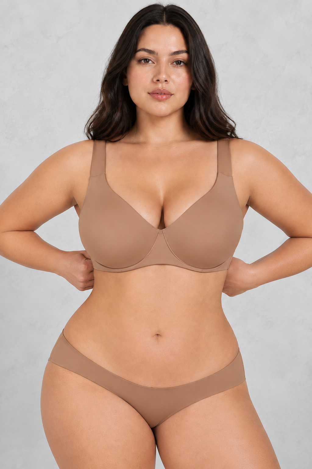 Sculp Seamless Minimiser Bra in Caramel – view 4