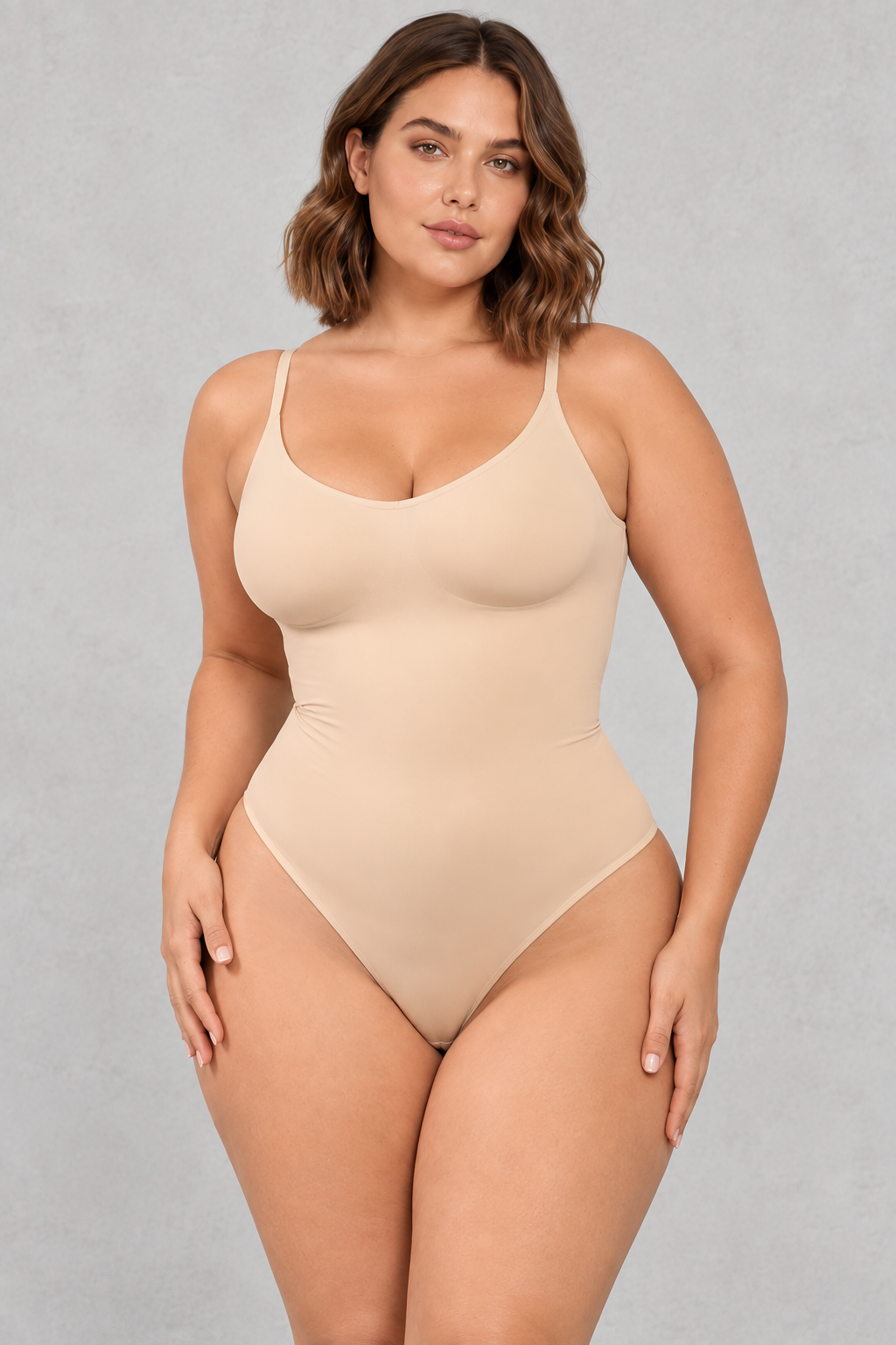 Sculp Plus Size Backless T-Back Butt-Lift Shaping Bodysuit