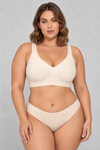 Sculp Seamless Wireless Bralette in Nude – front