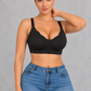 Seamless wireless nursing bra with scalloped V-neck and clip-down straps