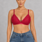 Ultra-thin lace-trim nursing bra with clip-down cup