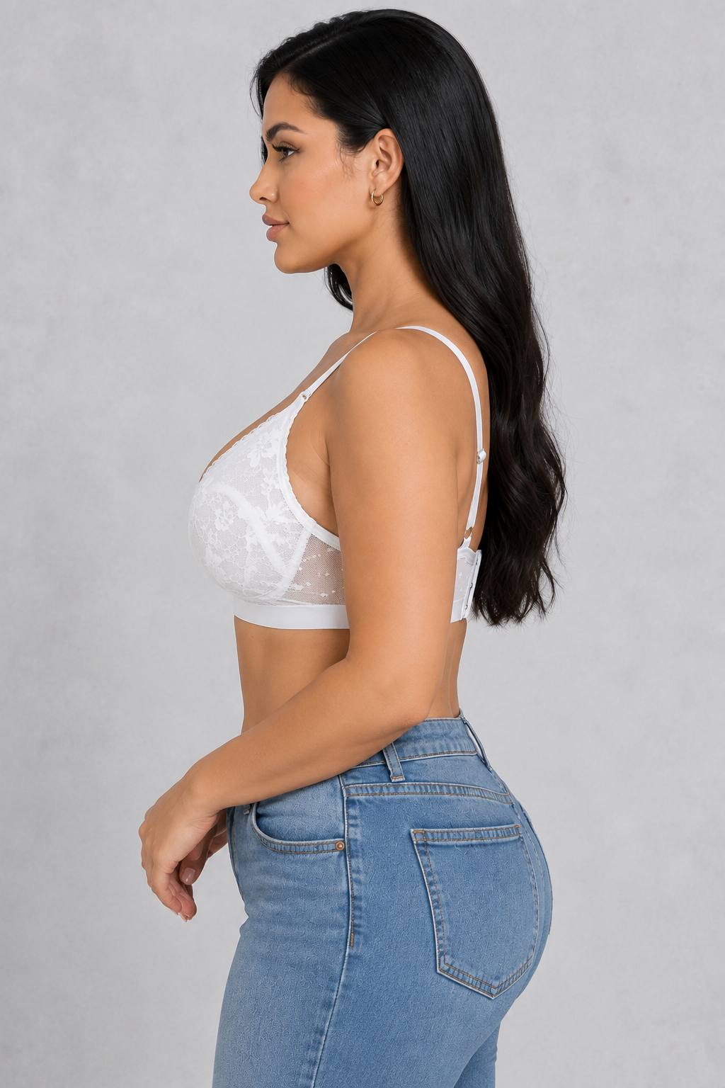 Sculp Lace Mesh Nursing Bra – Front Snap Maternity Bra