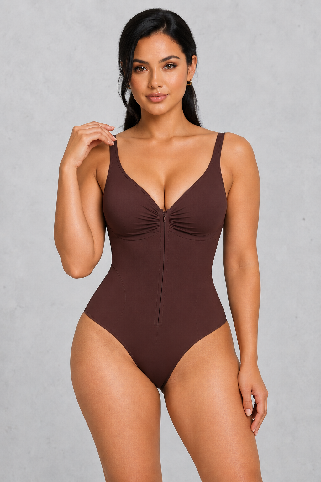 Sculp Strong Compression Seamless Zip-Up Shaping Bodysuit