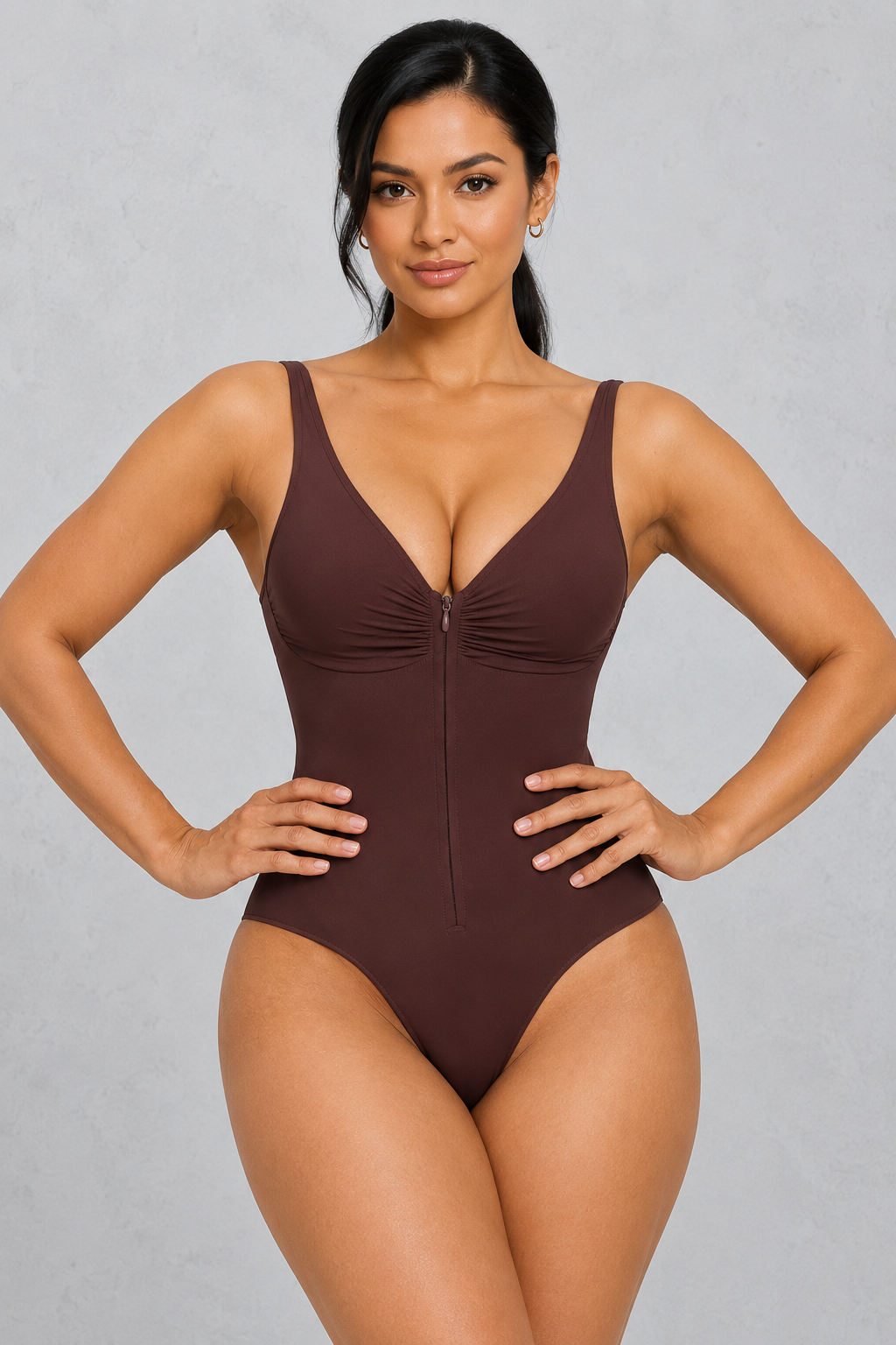 Sculp Strong Compression Seamless Zip-Up Shaping Bodysuit
