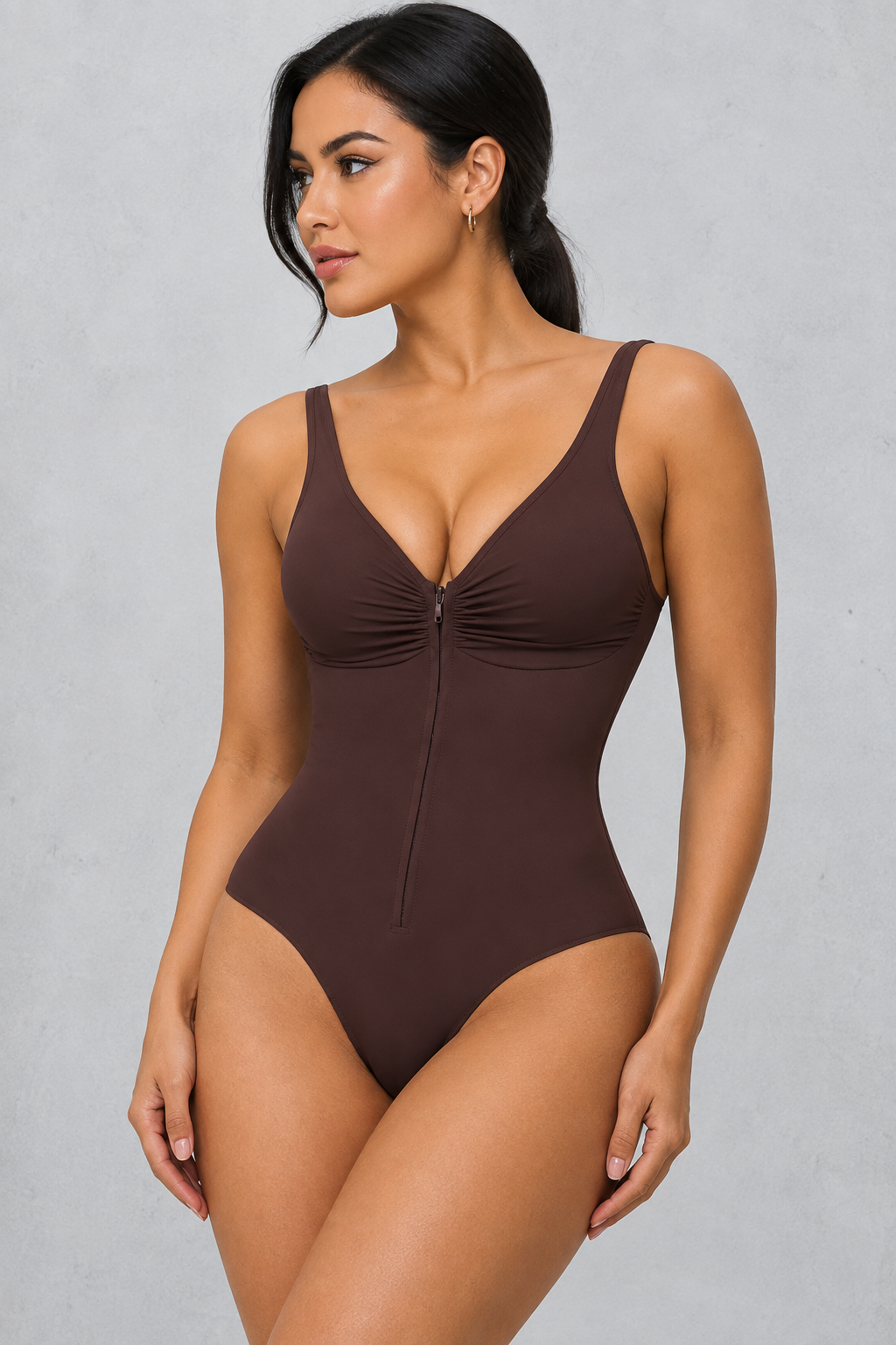 Sculp Strong Compression Seamless Zip-Up Shaping Bodysuit