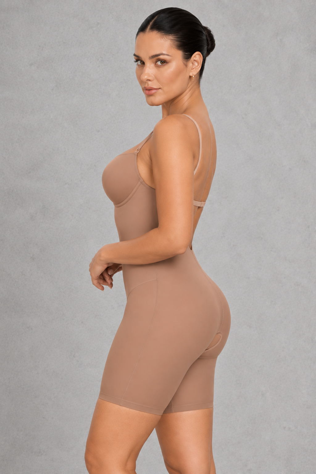 Sculp One-Piece Tummy Control Butt-Lift Shaping Bodysuit with Bra