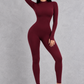 Sculp Thermal Long-Sleeve Zip Yoga Jumpsuit