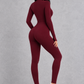 Sculp Thermal Long-Sleeve Zip Yoga Jumpsuit