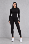 Sculp Thermal Long-Sleeve Zip Yoga Jumpsuit
