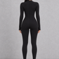 Sculp Thermal Long-Sleeve Zip Yoga Jumpsuit