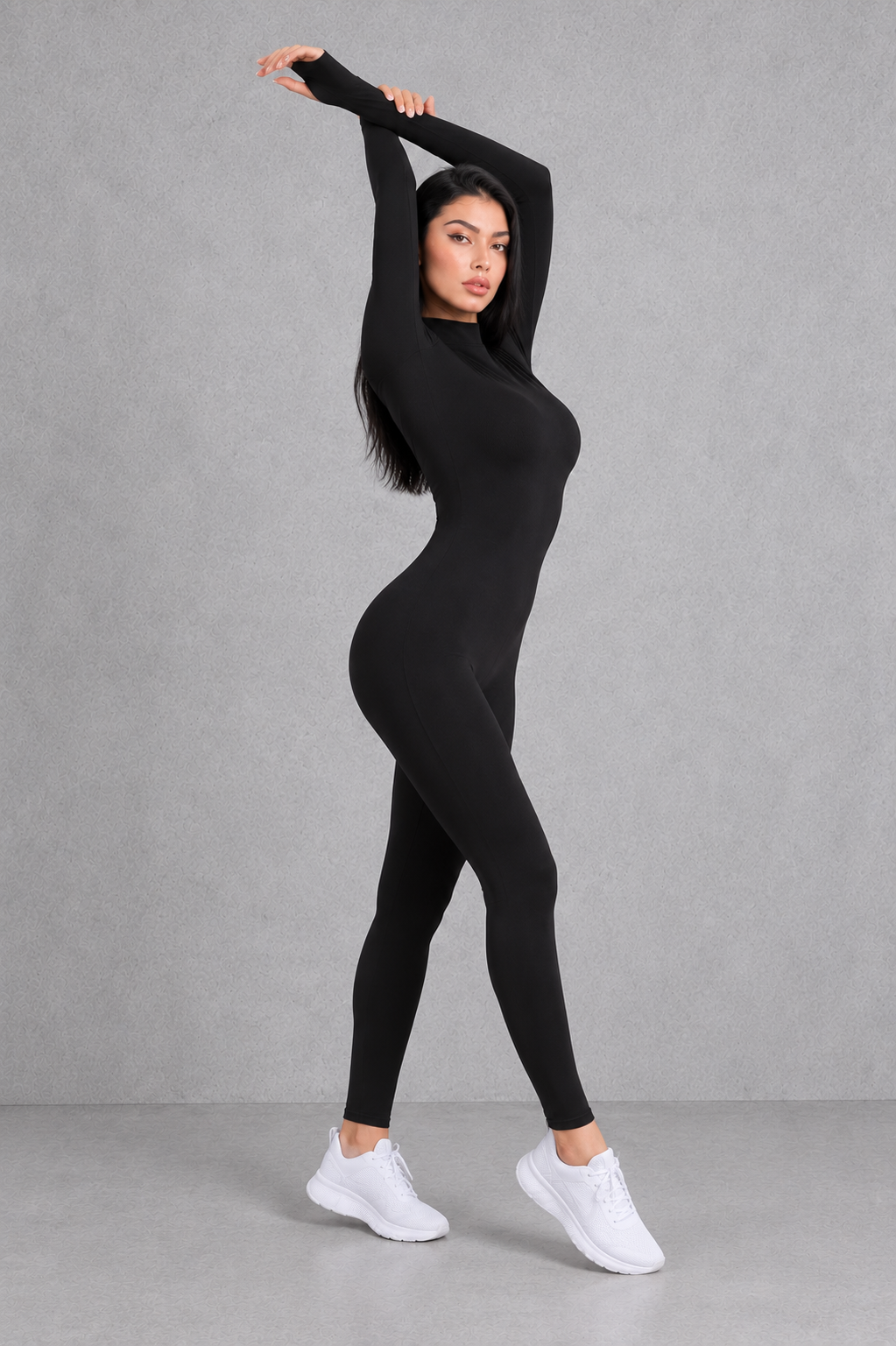 Sculp Thermal Long-Sleeve Zip Yoga Jumpsuit